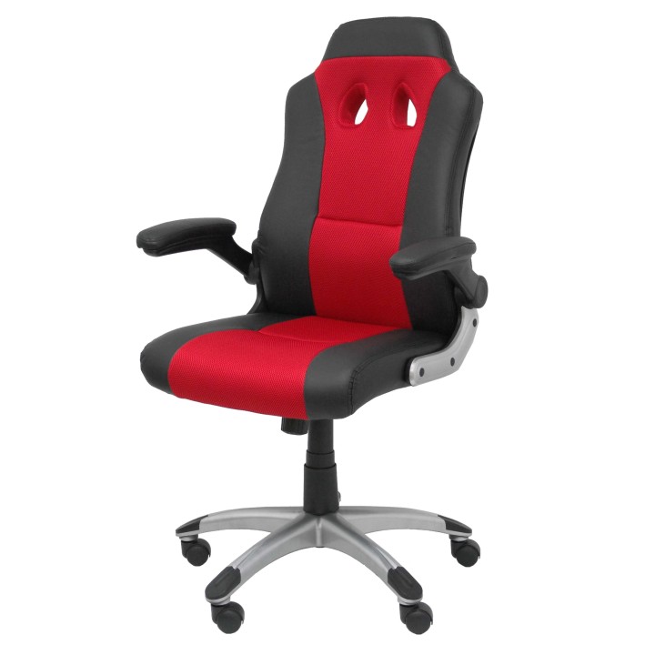 Piqueras y Crespo Silla gaming Talave similpiel negro y rojo.