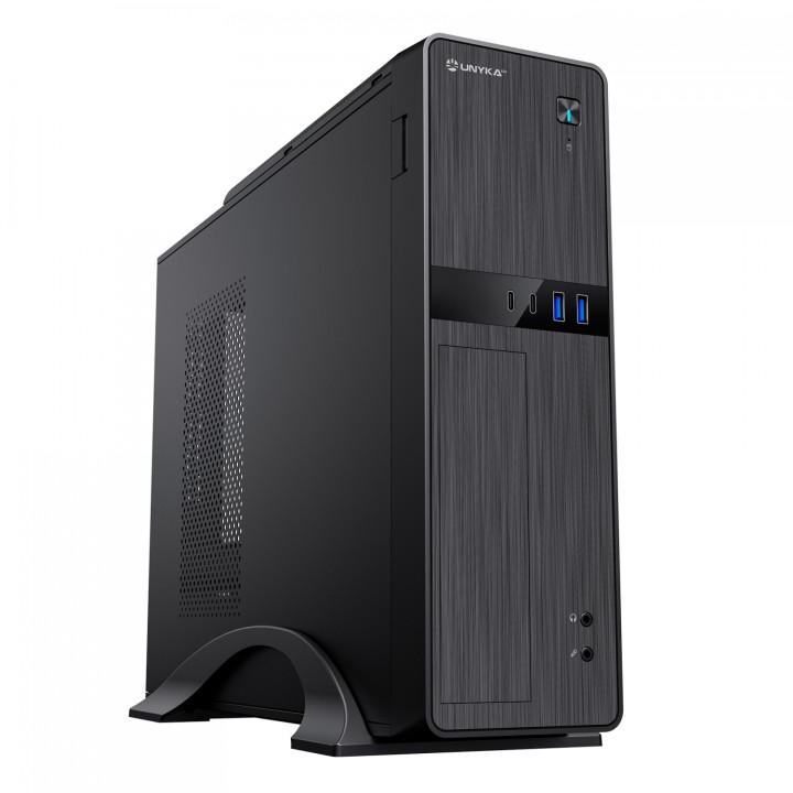 UNYKAch Caja Ordenador Micro ATX UK2011 Con Fuente de Alimentación SFX de 450W incluida, 2 Conectores USB 3.0 y 2 Conectores