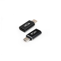 Nanocable Adaptador Micro USB a USB-C, Micro B/M- USB-C/H, Negro
