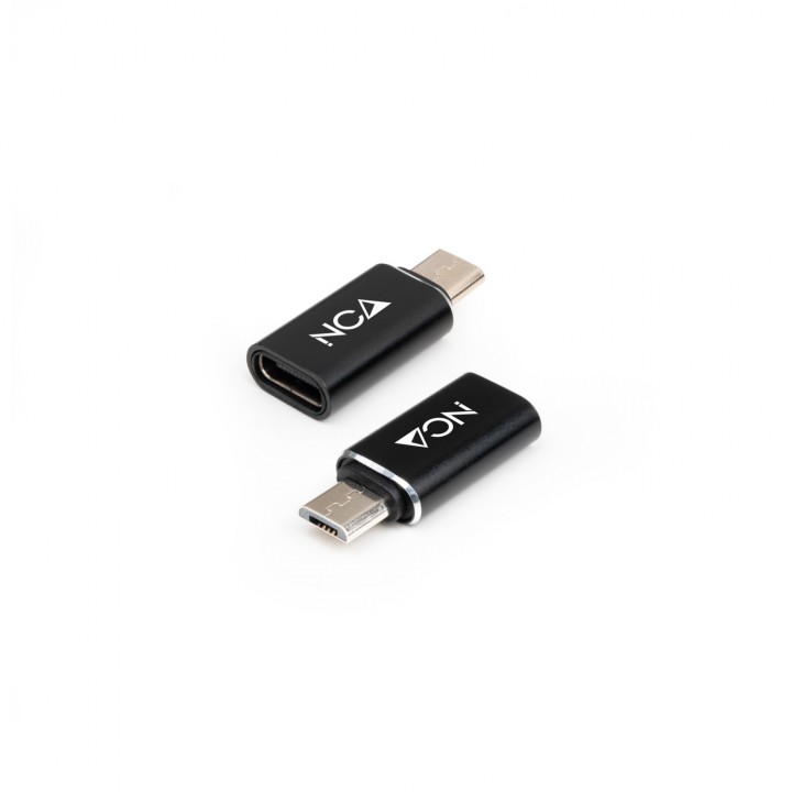 Nanocable Adaptador Micro USB a USB-C, Micro B/M- USB-C/H, Negro