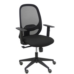 Piqueras y Crespo Silla Cilanco negra malla negra asiento bali negro brazo regulable.