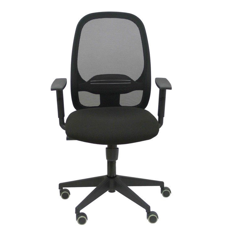 Piqueras y Crespo Silla Cilanco negra malla negra asiento bali negro brazo regulable.