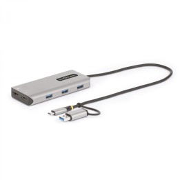 StarTech.com Adaptador Multipuertos USB-C - HDMI Doble (4K30Hz/1080p60Hz) - Hub Ladrón 3x USB-A - Mini Docking Station de