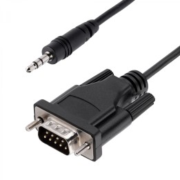 StarTech.com Cable de 1m Serie DB9 a 3,5mm para la Configuración de Dispositivos Serie - Cable RS232 DB9 macho a 3,5 mm para
