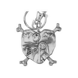 Llavero Peltre Jack y Sally corazon nbc