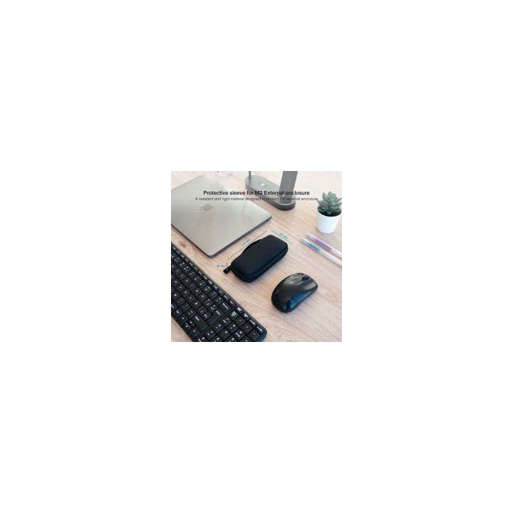 TooQ Estuche Protector para Caja Externa M2, Negro