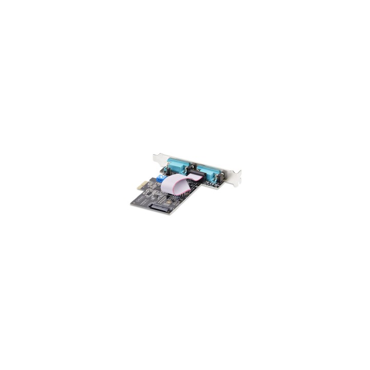 StarTech.com Tarjeta Serie PCIe de 2 Puertos - Tarjeta Serial PCI Express de 2 Puertos DB9 RS232/RS422/RS485 -Incluye Brackets
