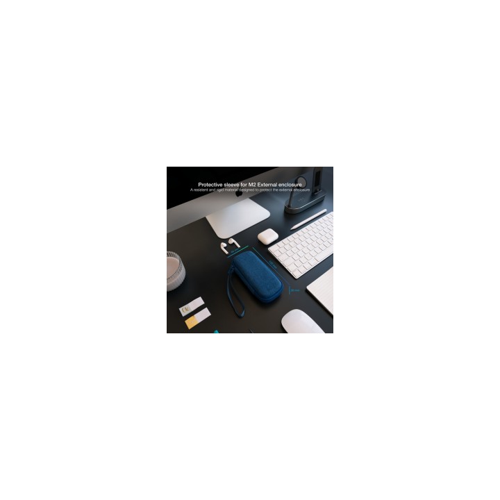 TooQ Estuche Protector para Caja Externa M2, Azul PacÍ­fico