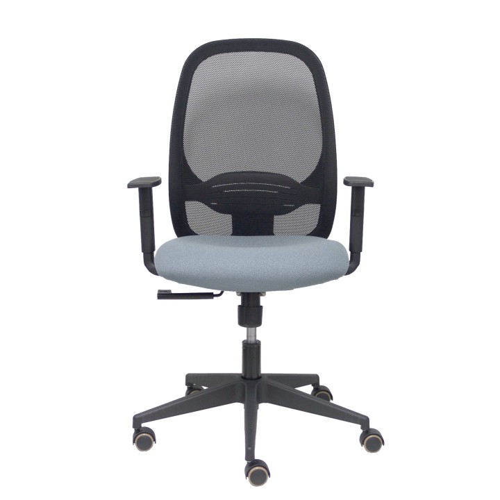 Piqueras y Crespo Silla Cilanco negra malla negra asiento bali gris brazo regulable