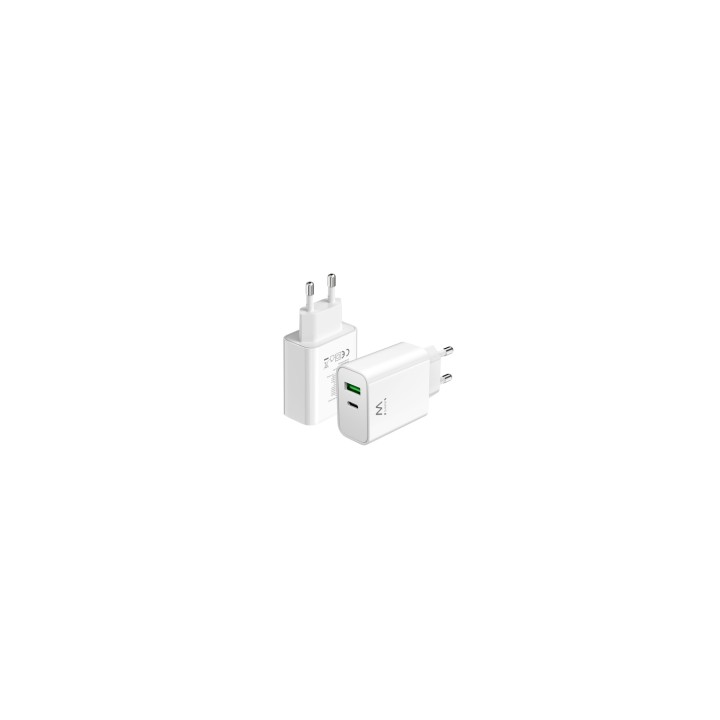 Ewent EW1325 cargador de dispositivo móvil Universal Blanco Corriente alterna Carga rápida Interior