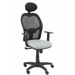 Piqueras y Crespo Silla Alocen malla negra asiento bali gris claro brazos regulables cabecero fijo