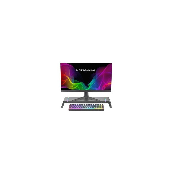 Mars Gaming MGS-ONE Negro Soporte Monitor RGB Chroma Tamaño Ajustable Soporte Smartphone y Tablet USB Frontal 2.0