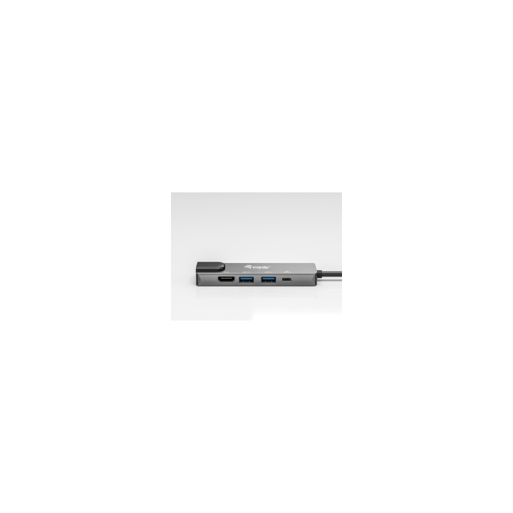 Equip 133489 base para portátil y replicador de puertos Alámbrico USB 3.2 Gen 1 (3.1 Gen 1) Type-C Gris