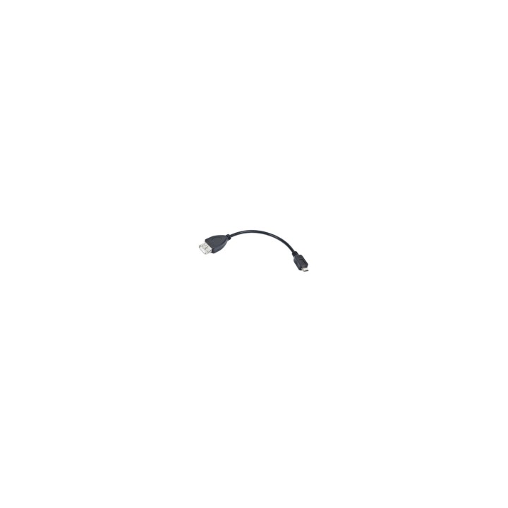 Lanberg OEM-0006 cable USB 0,15 m USB 2.0 USB A Micro-USB B Negro