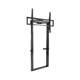 TooQ TITAN Soporte de Suelo Fijo con Regulación Eléctrica de Altura para Pantallas 55"-100", Negro