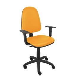 Piqueras y Crespo Silla Ayna similpiel naranja brazos regulables