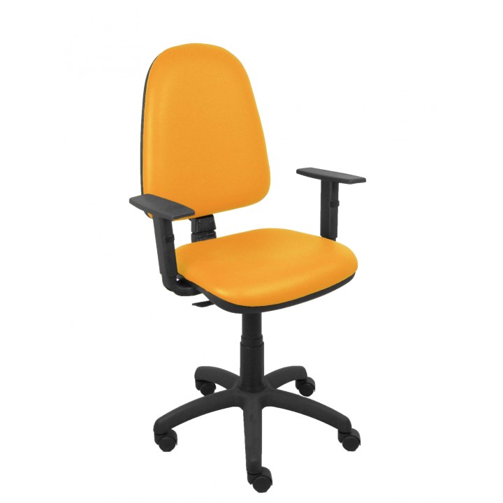 Piqueras y Crespo Silla Ayna similpiel naranja brazos regulables