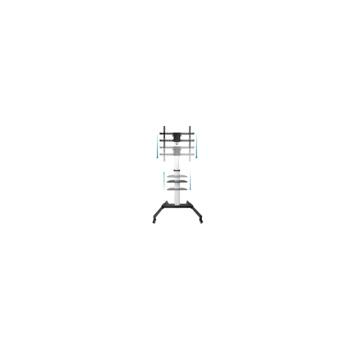 TooQ Hera Soporte de Suelo de Aluminio con Ruedas para Pantalla 37"-86"