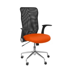 Piqueras y Crespo Silla Minaya respaldo malla negro asiento bali naranja oscuro