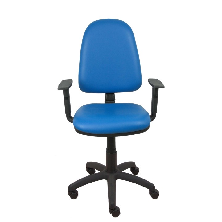 Piqueras y Crespo Silla Ayna similpiel azul brazos regulables