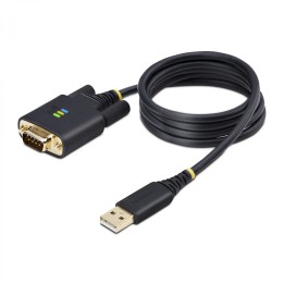 StarTech.com Cable Adaptador USB a Serie de 1m - Serial - Retención COM - FTDI - Adaptador USB-A a DB9 RS232 - con Tornillos