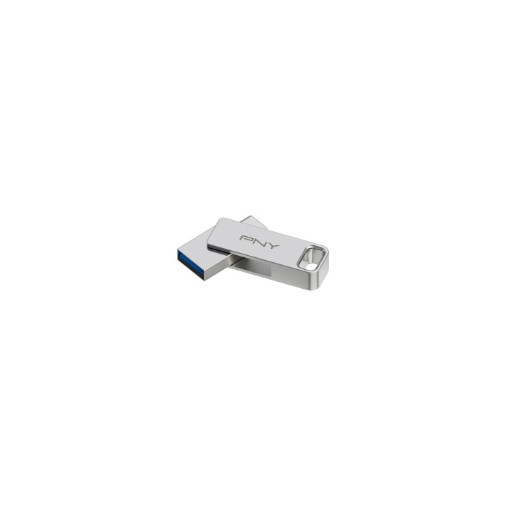 PNY DUO LINK unidad flash USB 128 GB USB Type-A / USB Type-C 3.2 Gen 1 (3.1 Gen 1) Acero inoxidable