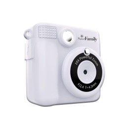 SaveFamily Print Camara de fotos infantil instantánea-Digital Videos Musica Zoom Flash Incluye 2 Rollos de Papel + 400 Fotos