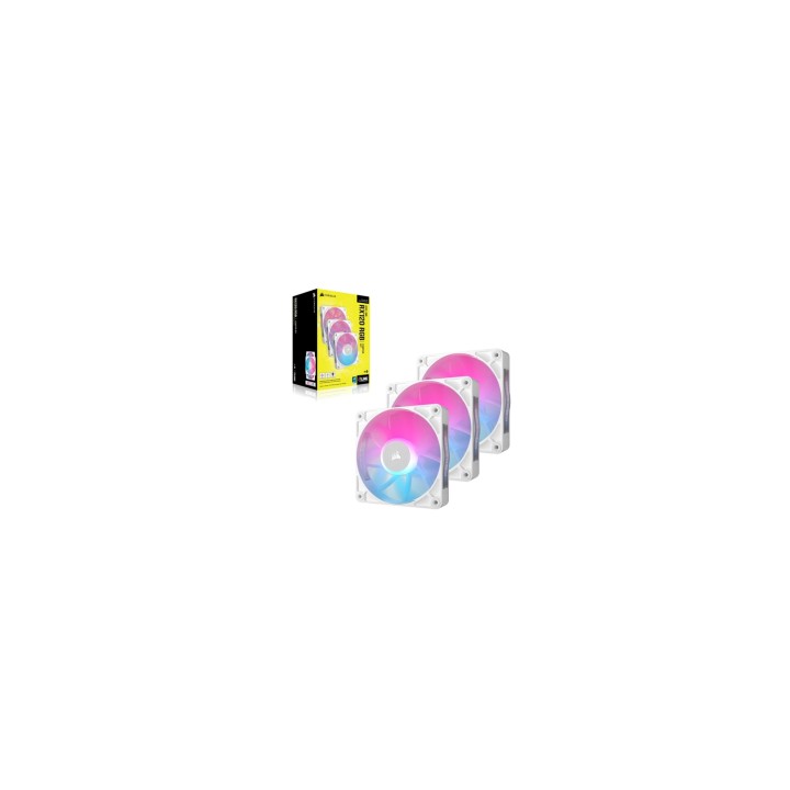 Corsair iCUE LINK RX120 RGB Carcasa del ordenador Ventilador 12 cm Blanco 3 pieza(s)