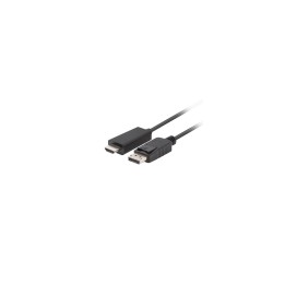 Lanberg CA-DPHD-11CC-0018-BK cambiador de género para cable DisplayPort HDMI Negro