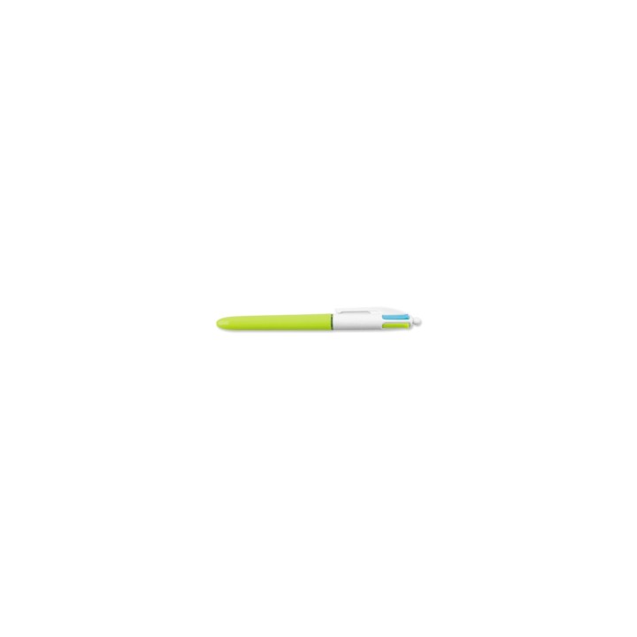 BIC 4 Colours Verde, Rosa, Púrpura, Turquesa BolÍ­grafo de punta retráctil con pulsador Medio 12 pieza(s)
