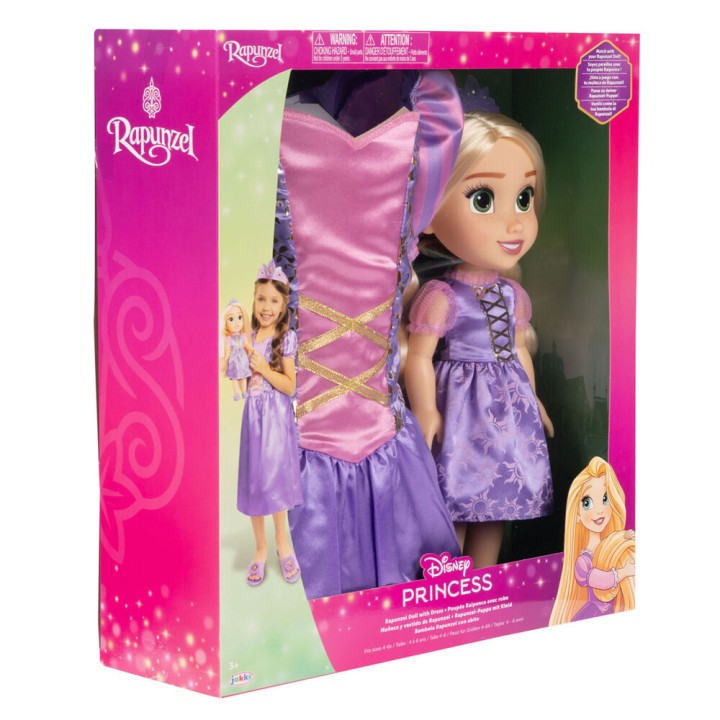 Muñeca Rapunzel 38cm + Disfraz Disney