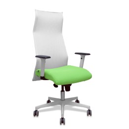 Piqueras y Crespo Sillón Sahuco blanco bali pistacho brazos blancos base blanca ruedas parqué 65mm