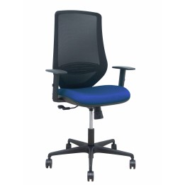 Piqueras y Crespo Silla Mardos sincro malla negra bali azul marino brazo regulable