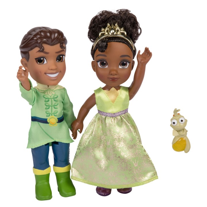 Muñeca Tiana + Naveen - Tiana y el Sapo Disney 15cm
