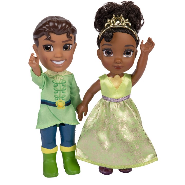 Muñeca Tiana + Naveen - Tiana y el Sapo Disney 15cm