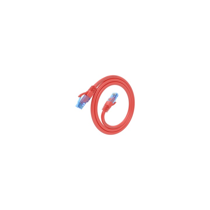 AISENS Cable De Red Latiguillo RJ45 Cat.6 UTP AWG26 CCA, Rojo, 0.75 m