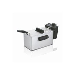 Haeger DF-3ES.017A freidora 3 L 2000 W Negro, Acero satinado