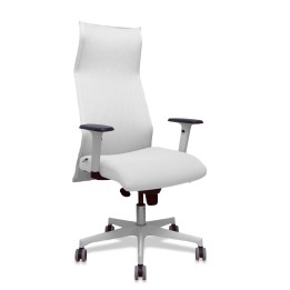 Piqueras y Crespo Sillón Sahuco blanco bali blanco brazos blancos base blanca ruedas parqué 65mm