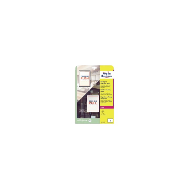 Avery L9002-10 etiqueta de impresora Blanco Etiqueta para impresora autoadhesiva
