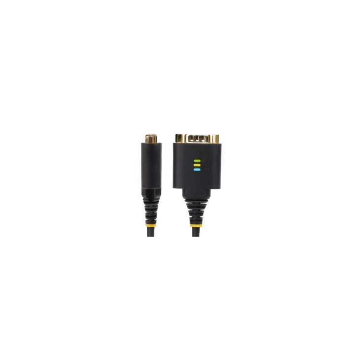 StarTech.com 2P1FFC-USB-SERIAL cambiador de género para cable USB-A 2 x DB-9 RS-232 Negro, Gris