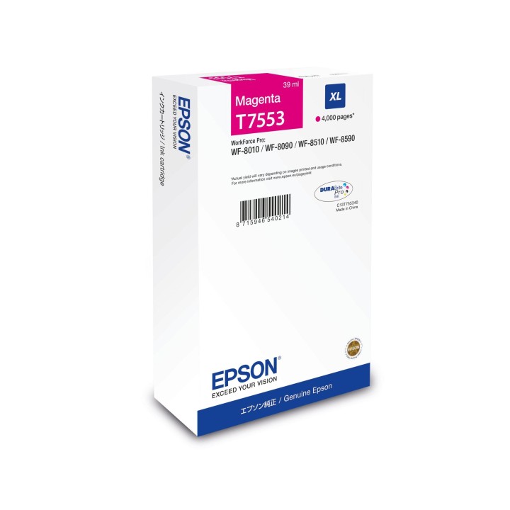 Epson C13T75534N cartucho de tinta 1 pieza(s) Original Alto rendimiento (XL) Magenta