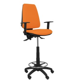 Piqueras y Crespo Taburete Elche S bali naranja brazos regulables