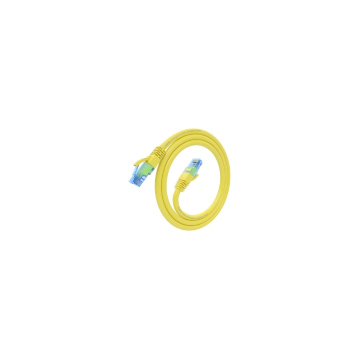 AISENS Cable De Red Latiguillo RJ45 Cat.6 UTP AWG26 CCA, Amarillo, 0.75 m