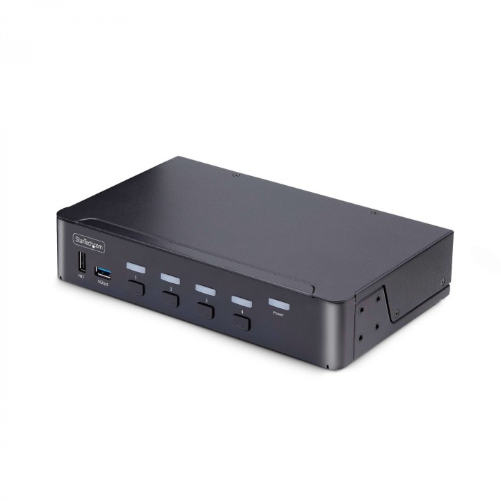 StarTech.com Switch Conmutador KVM DisplayPort de 4 Puertos - 8K60/4K144 - para Un Monitor - DP 1.4 - 2x USB 3.0 - 4x USB 2.0