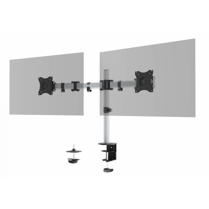 Durable 509523 soporte para monitor 68,6 cm (27") Plata Pared