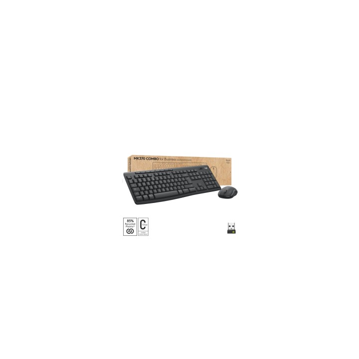 Logitech MK370 Combo for Business teclado Ratón incluido RF Wireless + Bluetooth QWERTY Internacional de EE.UU. Grafito