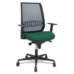Piqueras y Crespo Silla Alares sincro malla negra bali verde botella brazo regulable