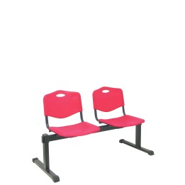 Piqueras y Crespo Bancada Iso Pastic 2 plazas PVC color rojo