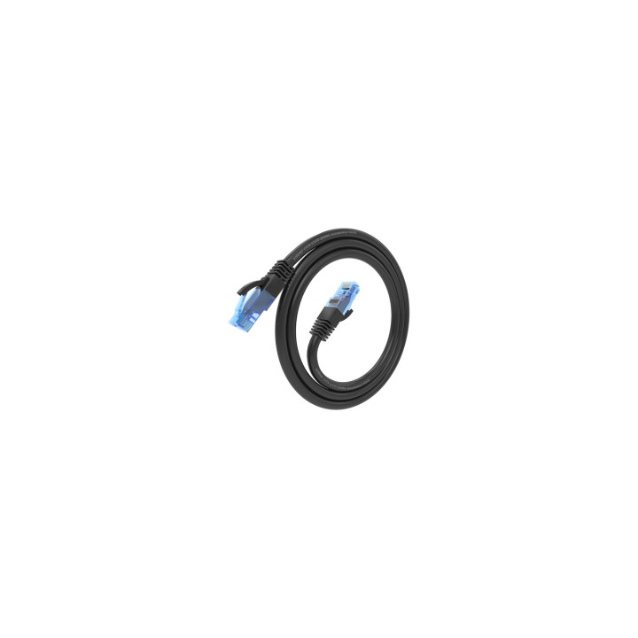 AISENS Cable De Red Latiguillo RJ45 Cat.6 UTP AWG26 CCA, Negro, 0.75 m