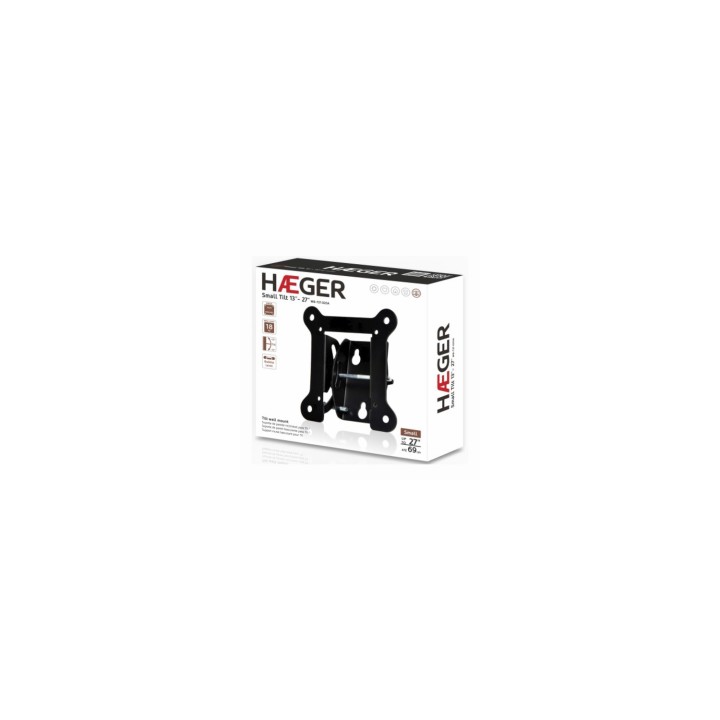 Haeger WB-T27.020A soporte para TV 68,6 cm (27") Negro